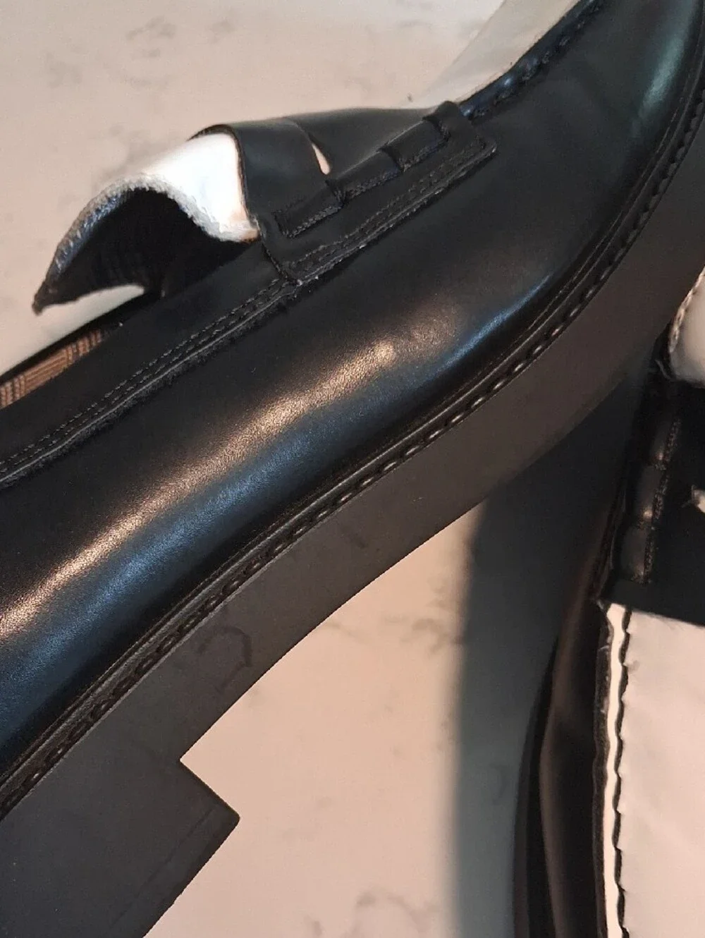 Sam & Libby Two-Tone Black and White Penny Loafers